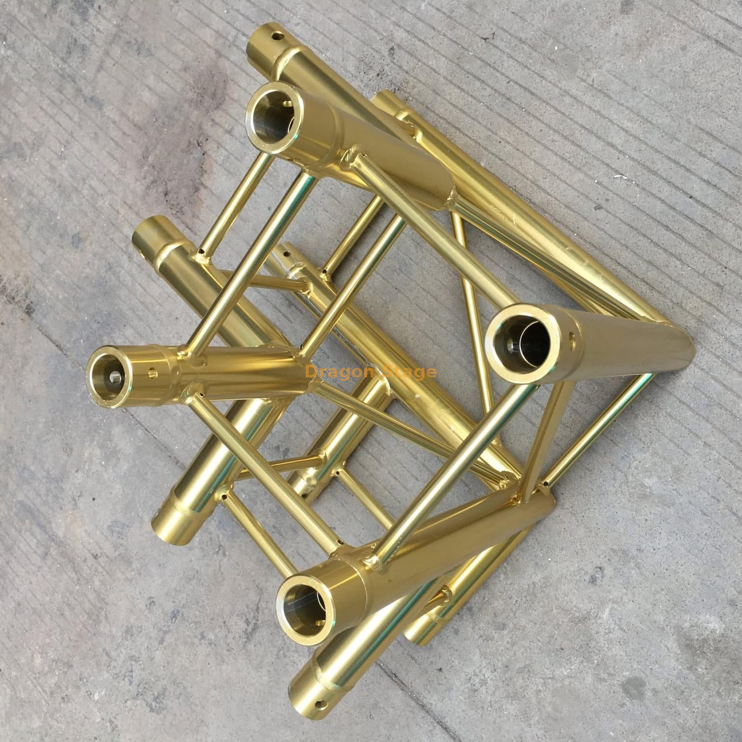 golden 3-way truss corner canto de treliça dourado de 3 vias