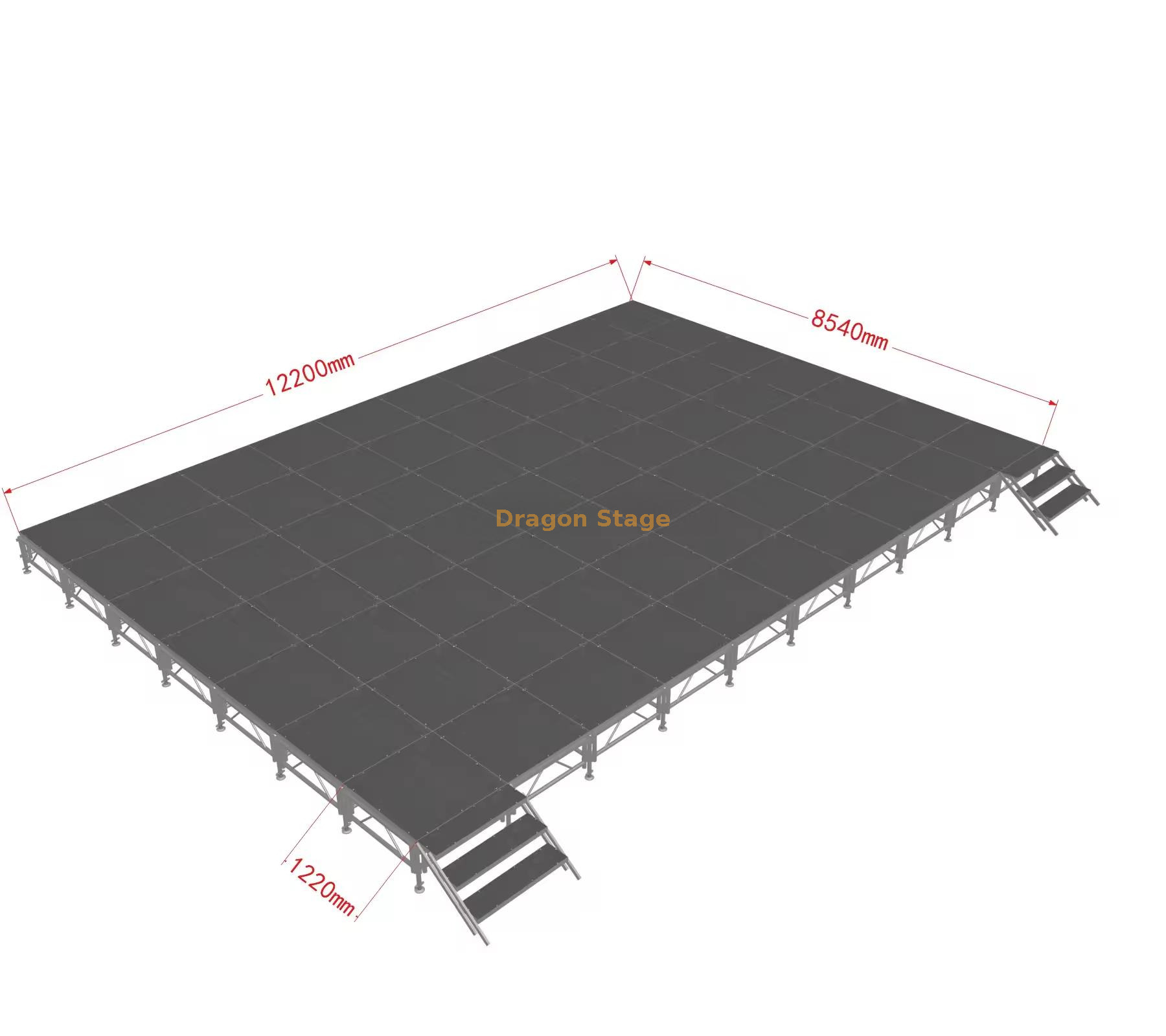 Stage Platform 12.2x8.54m Plataforma de Palco 12,2x8,54m