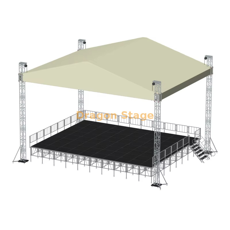 Outdoor Concert Silver Lighting Event Truss 12x9x6m Treliça de evento de iluminação prateada para concerto ao ar livre 12x9x6m