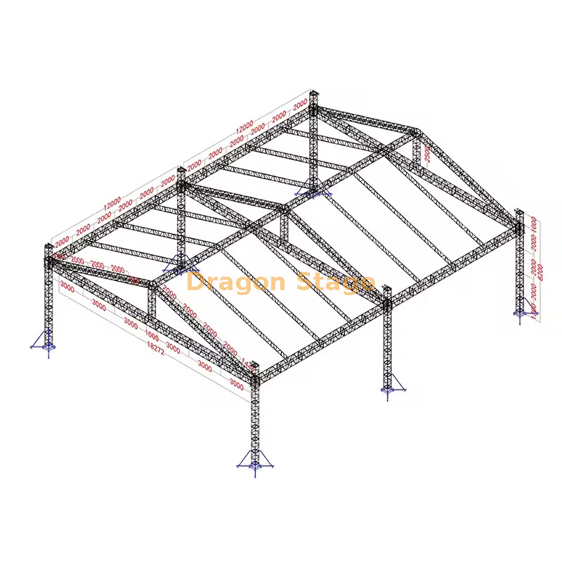 Heavy-Duty Aluminum Outdoor Event Roof Truss System Sistema de treliça de telhado para eventos externos de alumínio para serviços pesados