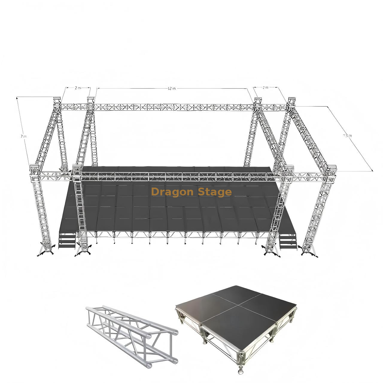 PA Speaker Wings Truss Treliça de asas de alto-falante PA
