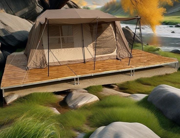 outdoor tent platform plataforma de barraca ao ar livre