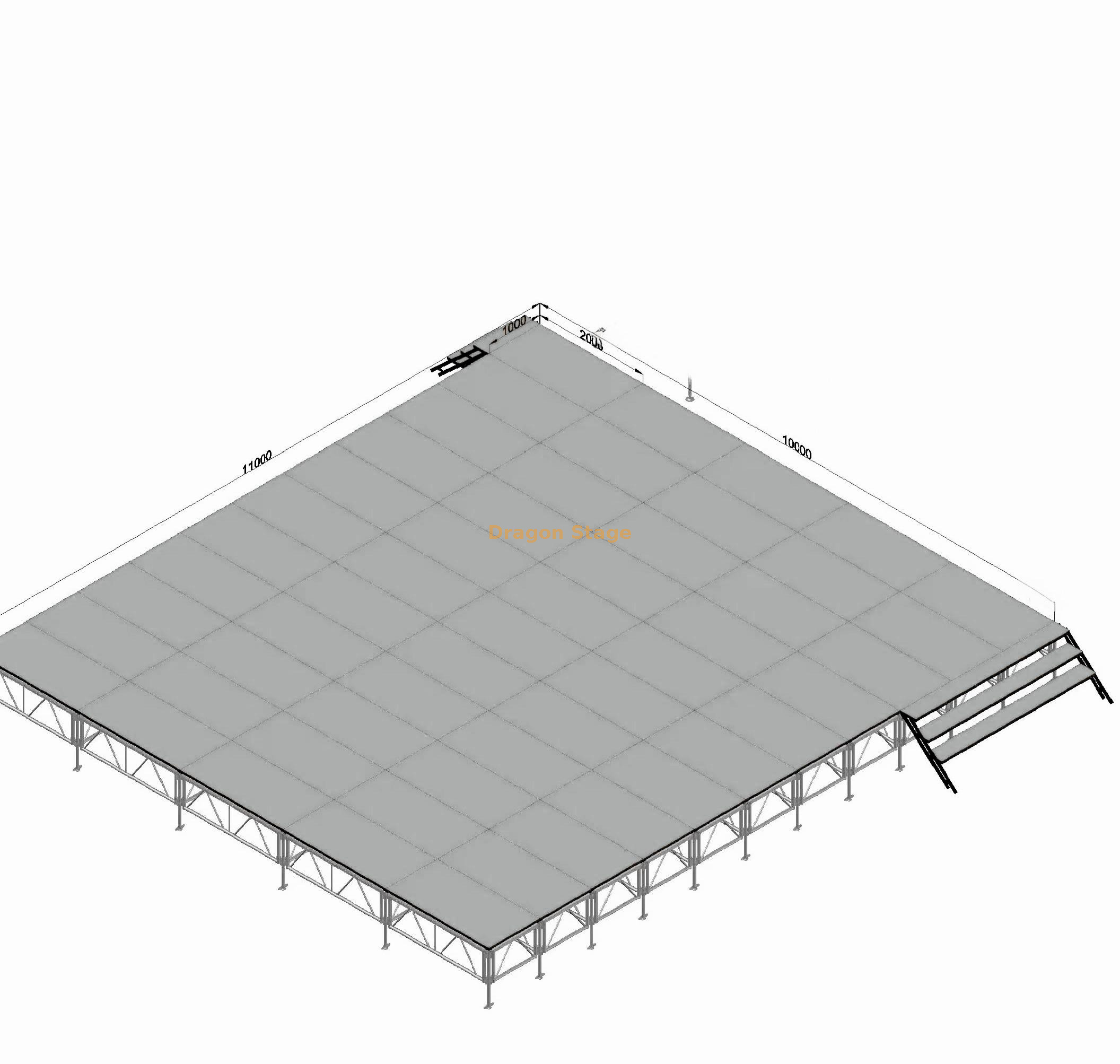 Event Adjustable Stage Platform For Outdoor 11x10m Plataforma ajustável da fase do evento para 11x10m exterior