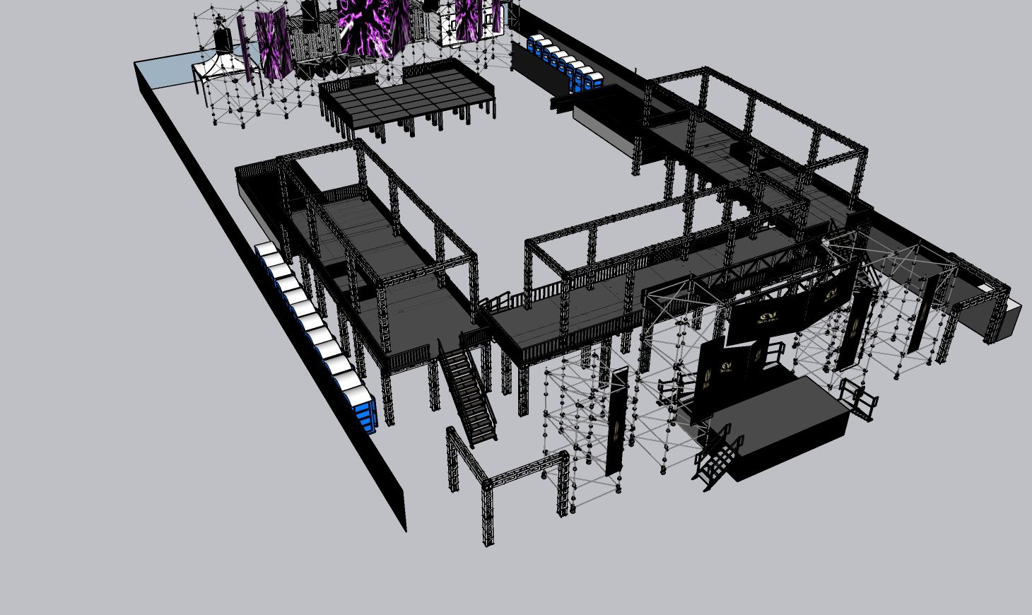 custom vip stage palco vip personalizado