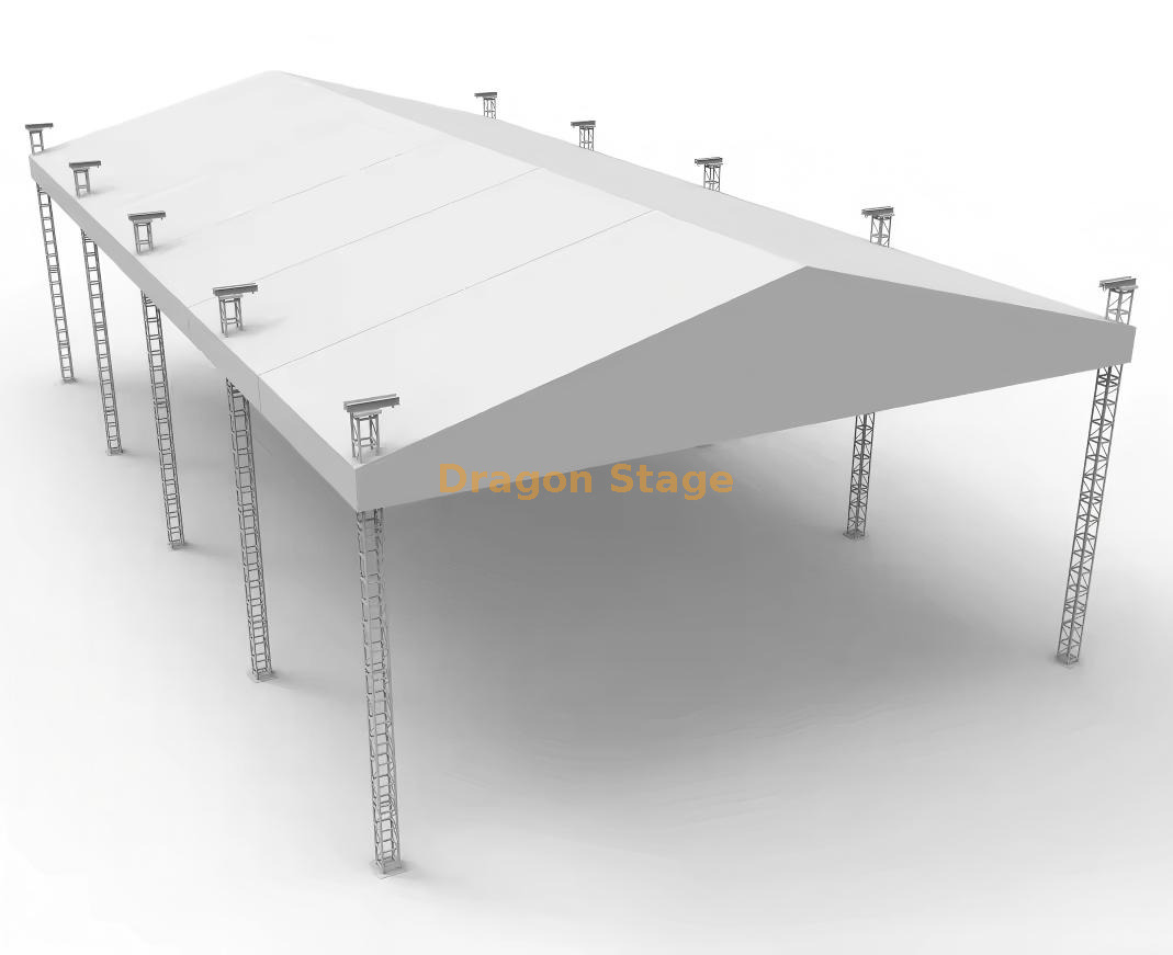 20mx40x9m Extra-Large Modular Aluminum Ground Support Truss Structure (2) Estrutura de treliça de suporte de solo modular extra grande de alumínio 20mx40x9m