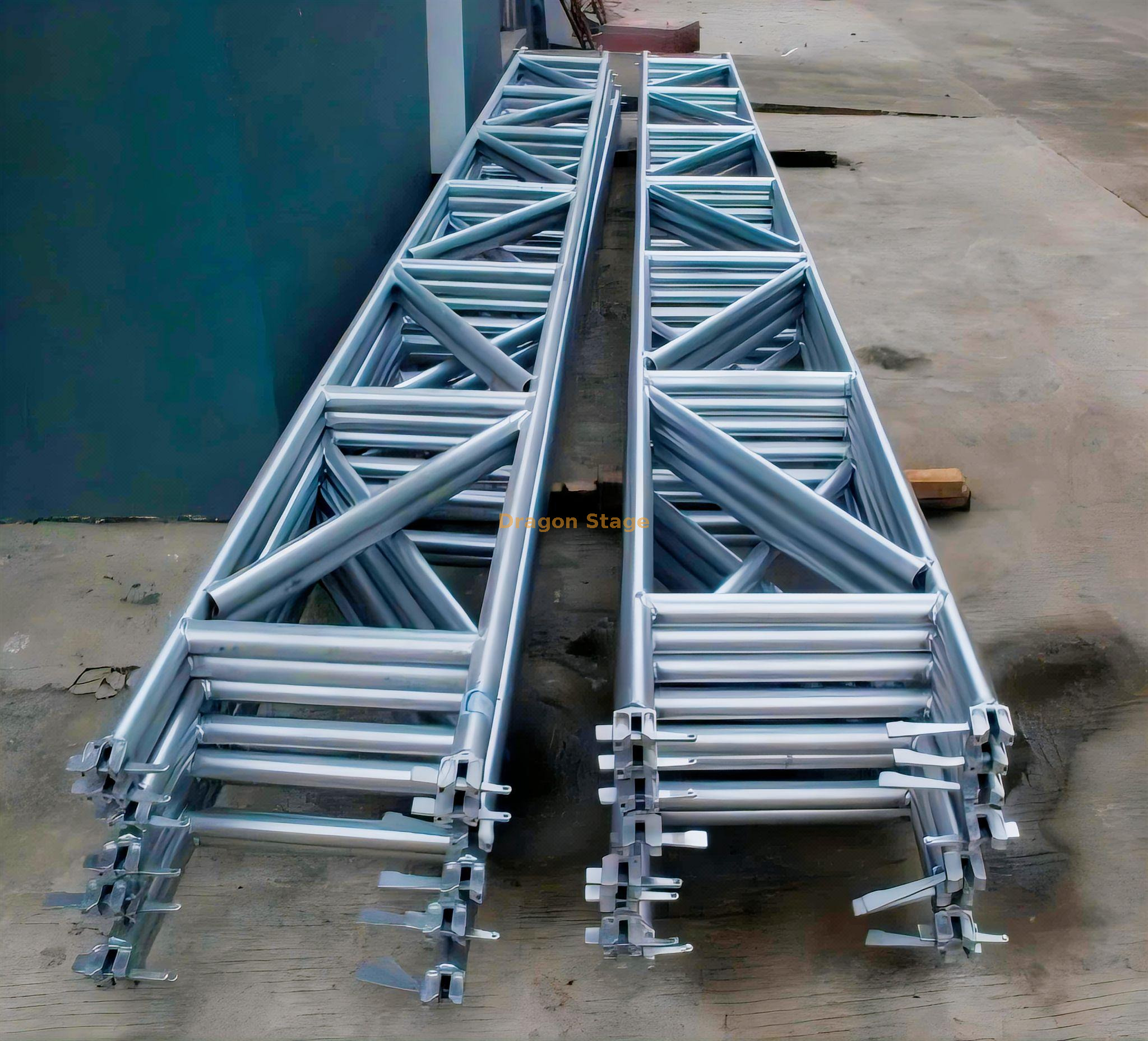 4m Professional Hot Dipped Galvanized Steel Ladder Beam(1) Viga de escada de aço galvanizado por imersão a quente profissional de 4m(1)