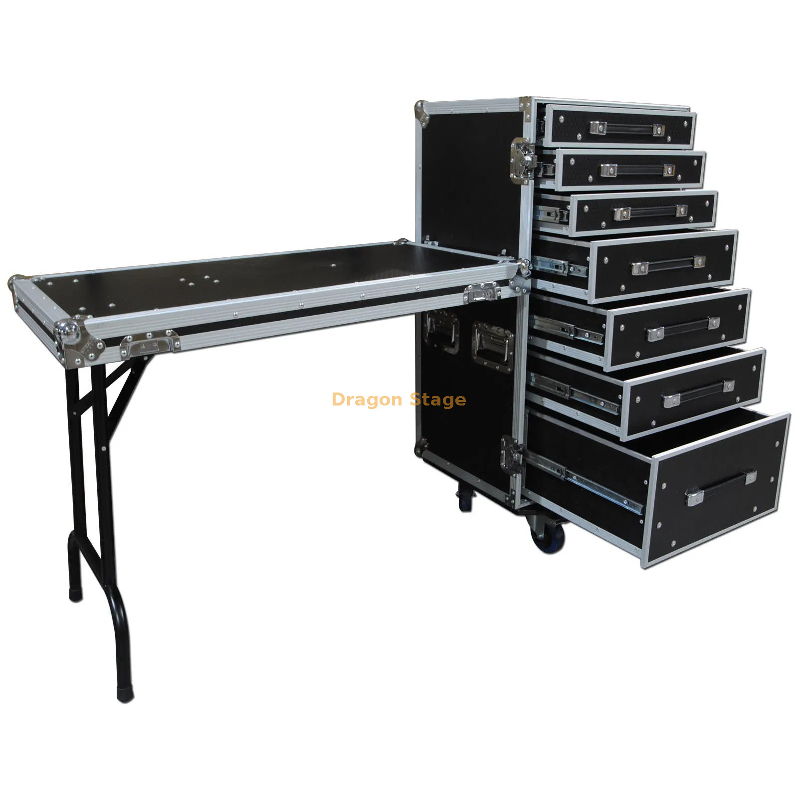 20U flight case with 7 drawers Estojo voador 20U com 7 gavetas