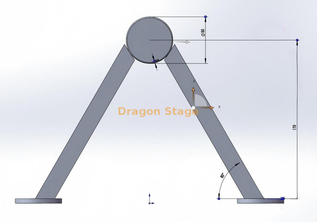 Totem Top Adapter for Stage Lighting dimensions (1) Adaptador Totem Top para dimensões de iluminação de palco (1)
