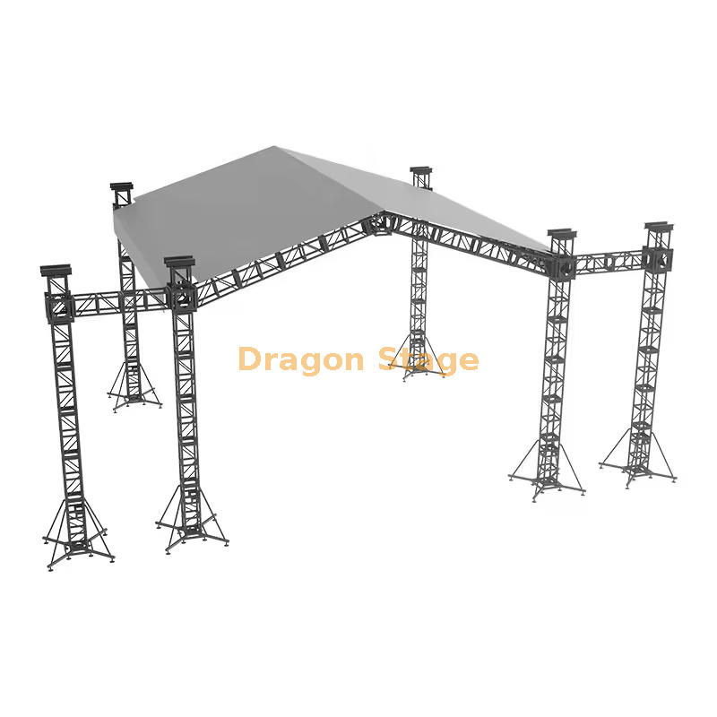10x8x6m Professional Flat Sunshade Roof System with PA Wings Sistema profissional de telhado de guarda-sol plano profissional de 10x8x6m com asas PA