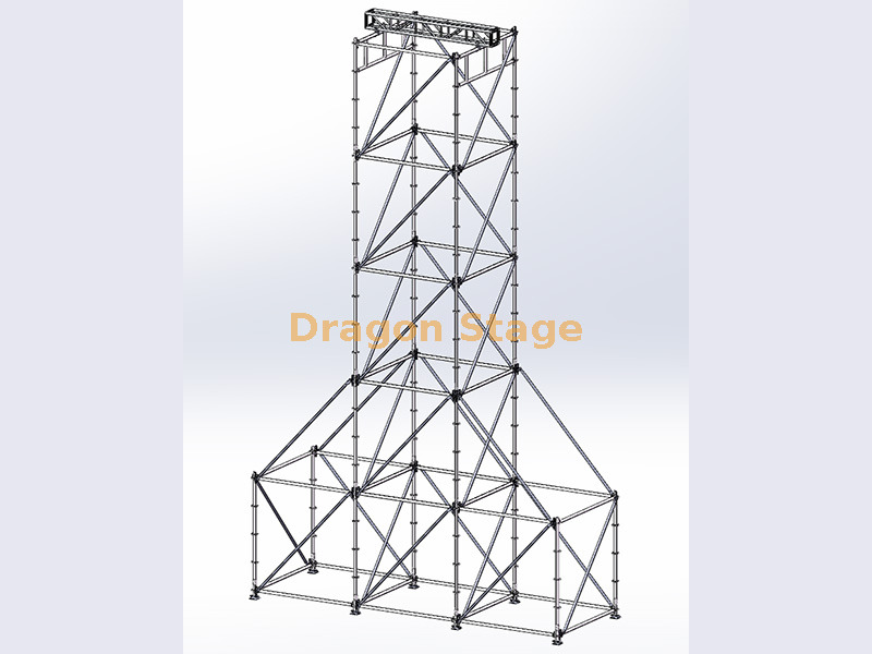 10m High Professional Steel All-Around Concert Scaffolding System Sistema de andaime de concerto completo de aço profissional de 10 m de altura
