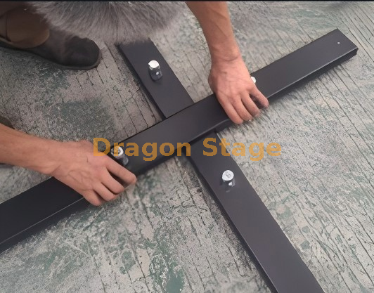 Base de suporte cruzado de metal para treliça de torneira de 290 mm