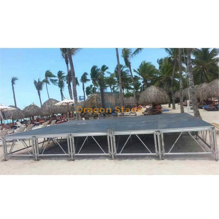 Plataforma de palco pequeno ao ar livre móvel 24x8ft 7.32x2.44m