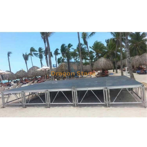 Plataforma de palco pequeno ao ar livre móvel 24x8ft 7.32x2.44m
