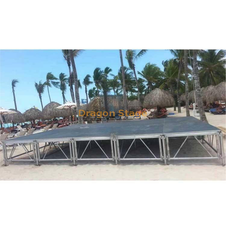 Plataforma de palco pequeno ao ar livre móvel 24x8ft 7.32x2.44m