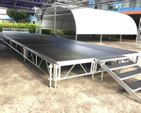 Palco de Configuração de Plataforma Portátil para Escolas 18x6m com 2 Escadas