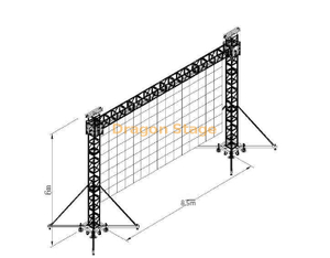  Sistema de treliça de alumínio para video wall LED 8,5x6m
