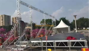 Evento portátil de evento móvel ao ar livre 14x3m com 2 escadas