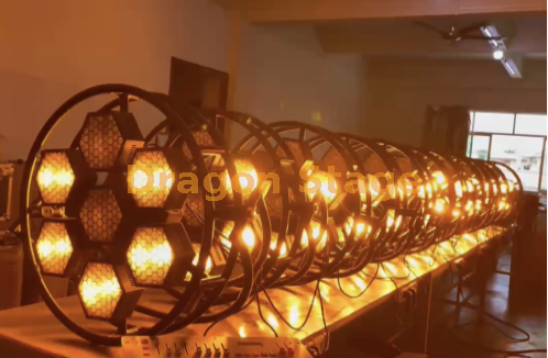 7 luzes de fundo de pixel COB hexagonais circulares1