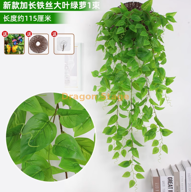 青色 新款加长超密铁丝绿萝 （送飞盘）