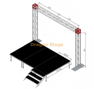 Pequeno DJ Light Stage Truss Stands 4x3m