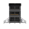 Torre de controle Ringlock FOH híbrida multinível de 4x4x6m com estrutura de telhado de alumínio