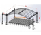 Sistema de treliça de telhado de arco de alumínio 14x10x6m com asas de alto-falante - conjunto profissional de palco móvel
