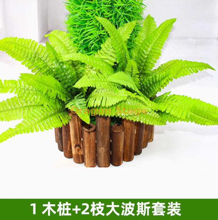 浅绿色 木桩 +2 枝大波斯