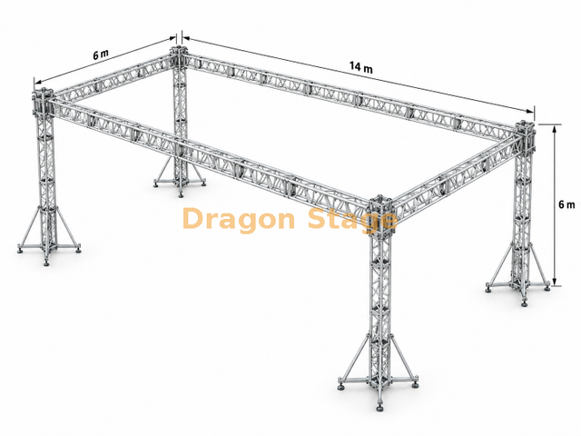 sistema portátil do fardo da tela do diodo emissor de luz de 14x6x6m com talhas chain manuais