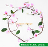Casca simulada, plantas verdes, videiras, folhas, tubos de água, colunas decorativas, videiras de magnólia rosa (1)