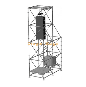 Sistema de torre suspensa Ringlock Line Array de 2x4x8m com torre de lastro auxiliar