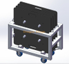 Carrinho de transporte de placa base treliça para bases 4 × 600 mm (carrinho móvel Dolly)