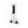 Torre suspensa Ringlock Line Array 2x2x11m com plataformas de lastro duplo