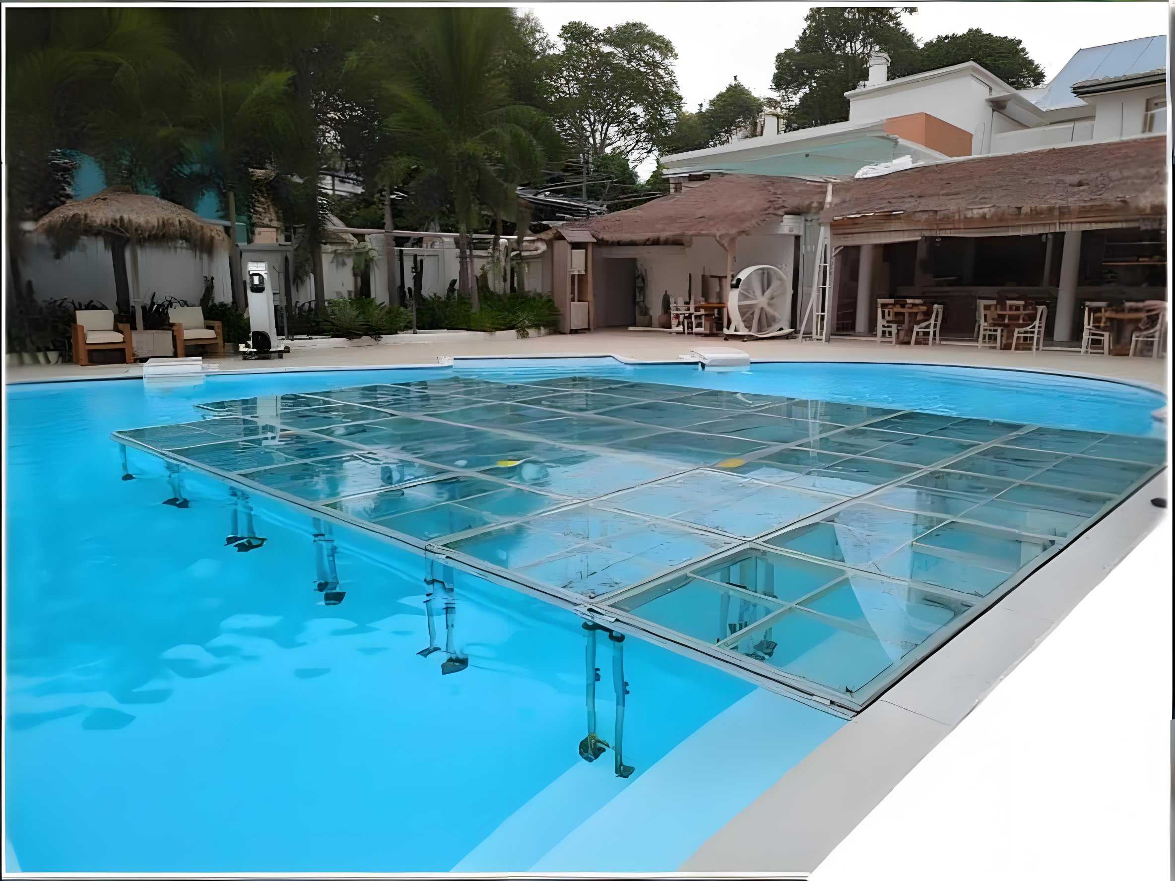 estágio da piscina