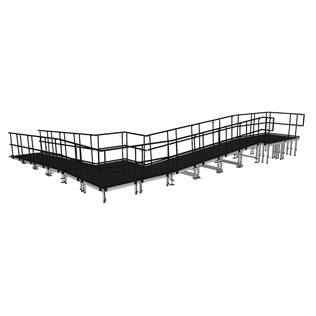9,82 x 8,26 m Rampa de alum&iacute;nio para palco de eventos de 90 graus para acesso de cadeiras de rodas e carregamento de equipamentos de concerto.jpg