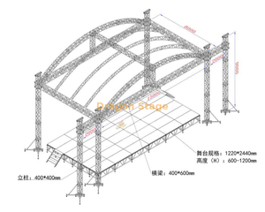 Arco do teto de teto de teto de teto 15x8x9m