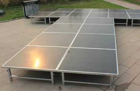 Fase de dobramento quadrada portátil modular de alumínio da fonte do parque da vila