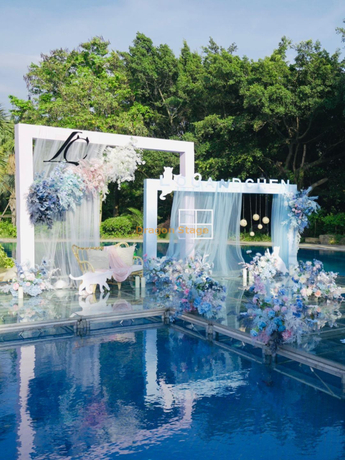 Portão portátil de kit de palco para piscina de alumínio para casamento 