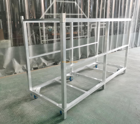 Trole portátil de alumínio feito sob encomenda da plataforma da plataforma da cobertura da fase/carrinho de toda a plataforma para o armazenamento do transporte