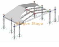 Palco de Concerto de Natal com Line Array Truss Tower 20x14x12m