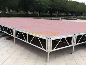 17.08x4.88m portátil modular de alumínio externo de alumínio treliça de fase de casamento de altura ajustável DJ portátil Catwalk Stage Plattor