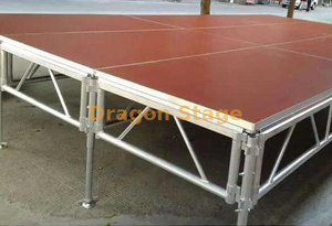 Plataforma de palco simples de 4 pernas durável e ajustável de alumínio 18,3x7,32m