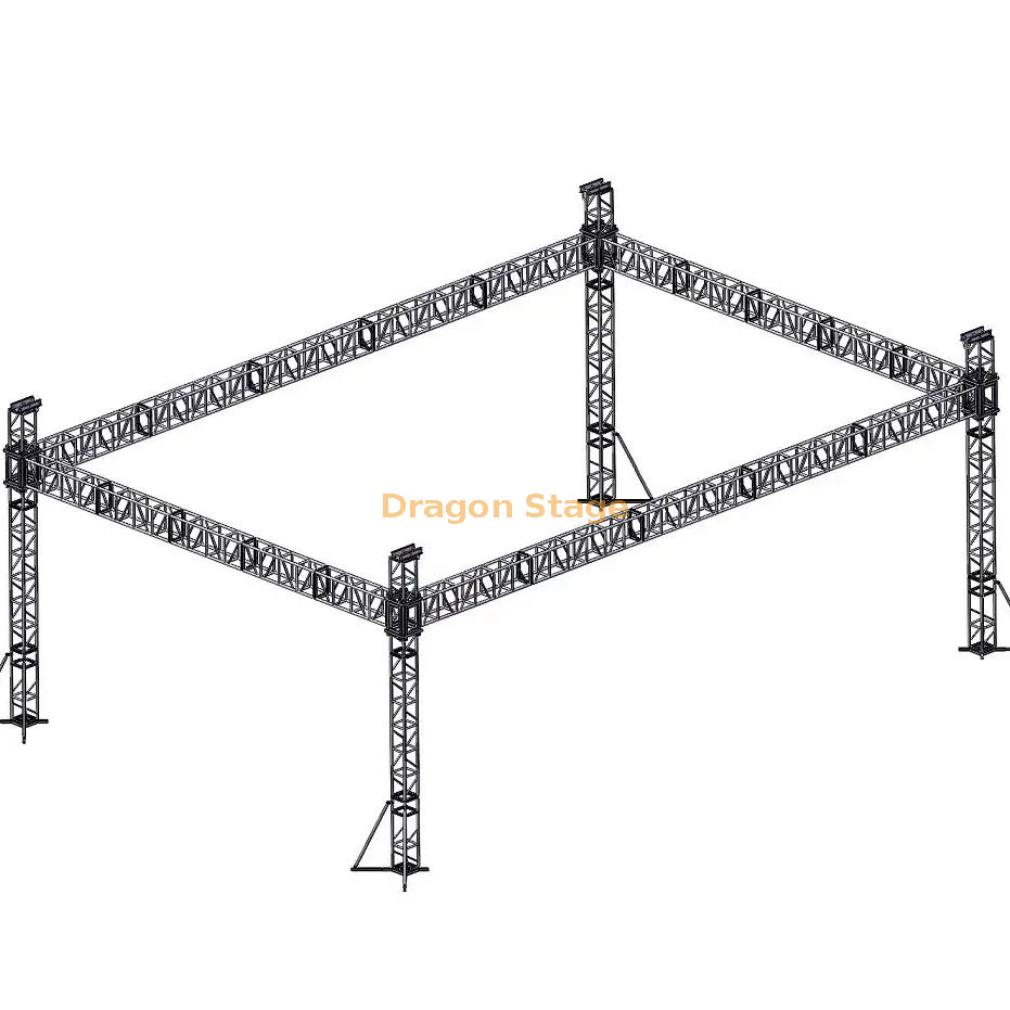 Fardo 9x6x9m do parafuso do desempenho da liga de Audioaluminum da iluminação de fase 400*400mm