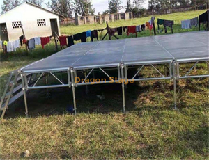 plataforma portátil da fase da madeira compensada antiderrapante da plataforma da fase de 9x8m