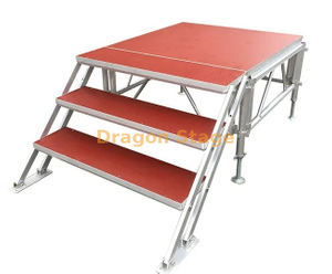 Venda de palco de concertos portáteis de alumínio portátil 3.66x1.22m com 1 escada
