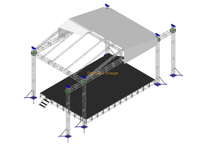 Truss & Stage Podium para Eventos Outdoor 10x5x8m