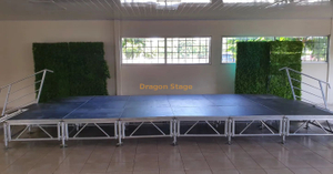 Pódio de evento de igreja em alumínio para cruzadas 12x4m