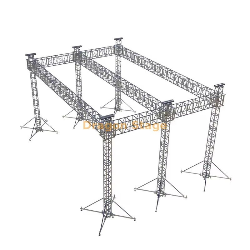 Sistema de treliça de telhado de palco de alumínio para serviço pesado de 25x14x12m (altura de 12m, treliça de torneira de grande extensão)