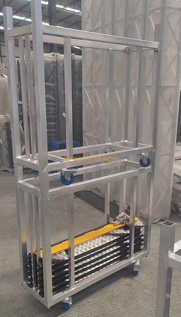 Carro feito-à-medida de alumínio da rampa do cabo/carro industrial de alumínio do transporte de materiais