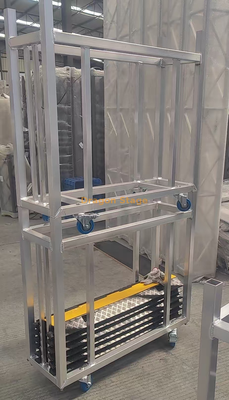 Carro feito-à-medida de alumínio da rampa do cabo/carro industrial de alumínio do transporte de materiais