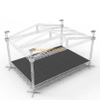 Palco de telhado espigão de sistema completo 20x14x10m com telhado inclinado preto | Sistema de treliça de telhado de concerto de alumínio
